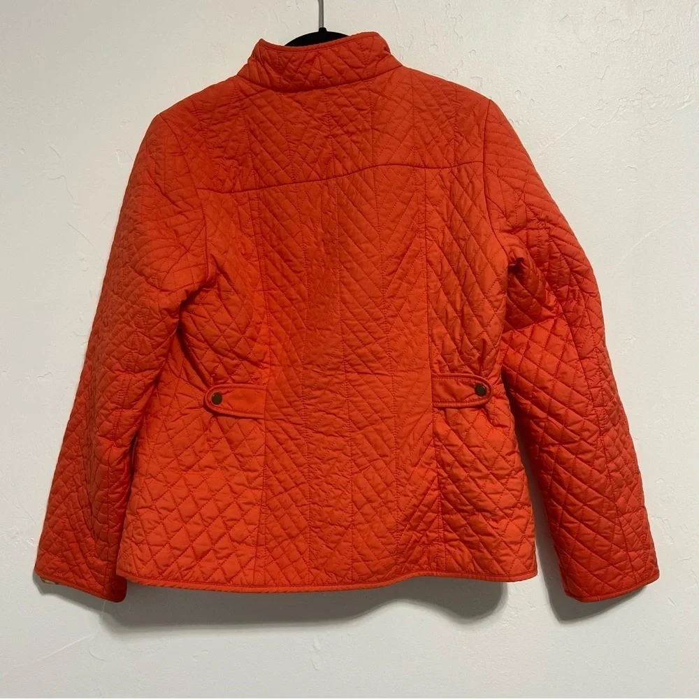 Talbots Orange Lightweight Jacket Puffer Packable Petite Women's Small Petite Sp - Picture 2 of 7